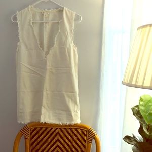 White sleeveless top blouse urban outfitters